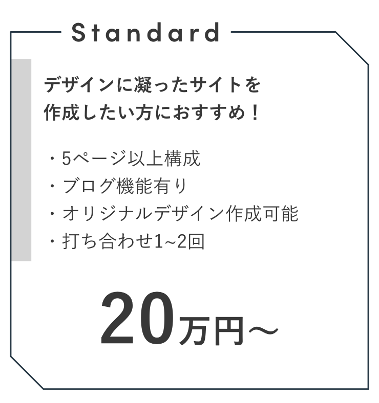 スタンダードプラン 20万円〜